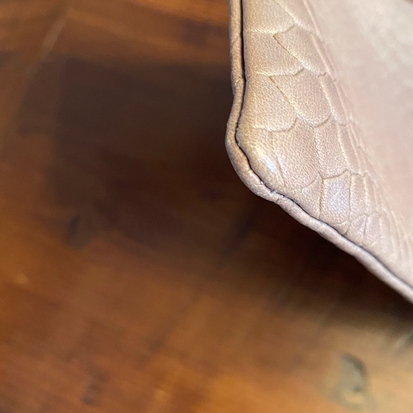 MZ Wallace Angus Snake Taupe Clutch - Picture 2 of 7